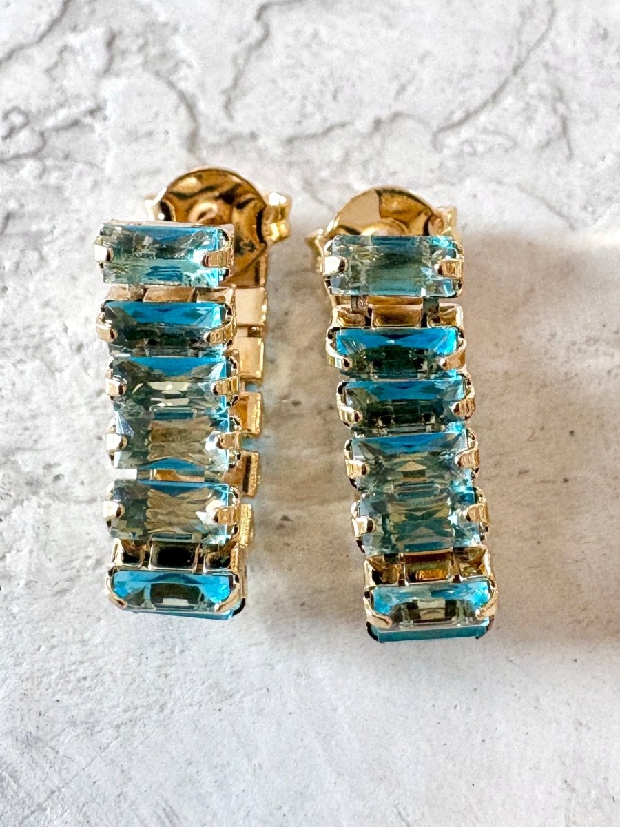 18k Gold Filled CZ Baguette Earrings - Made X Hudson