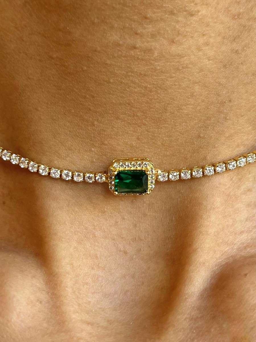 Cubic Zirconia (CZ) Emerald Pendant Necklace - Made X Hudson