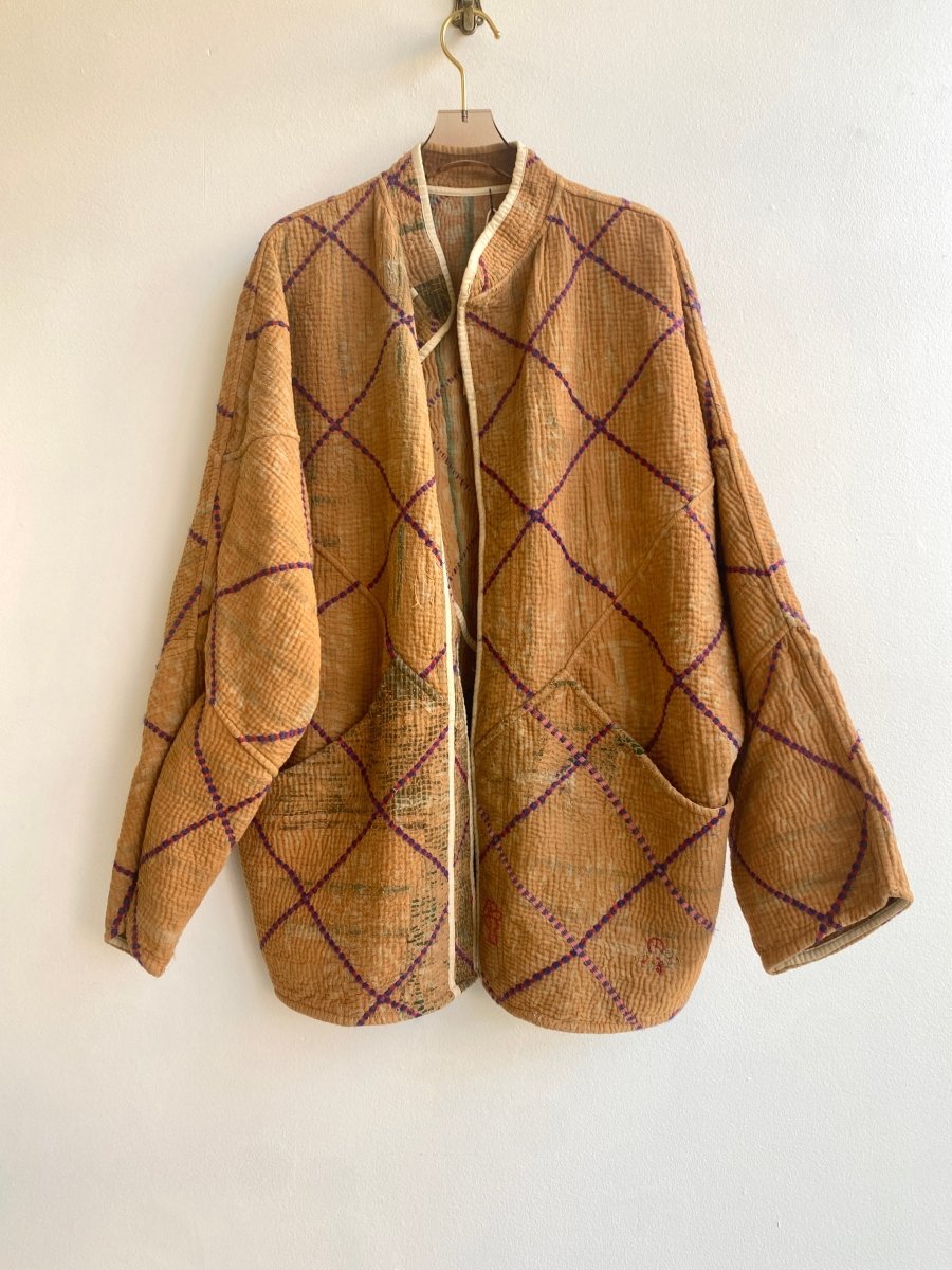 Reversible Ishani Quilted Jacket in Carmel - Made X Hudson