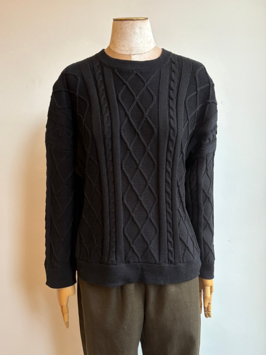 Oversized Cotton Cable Knit Sweater (Unisex) - Made X Hudson
