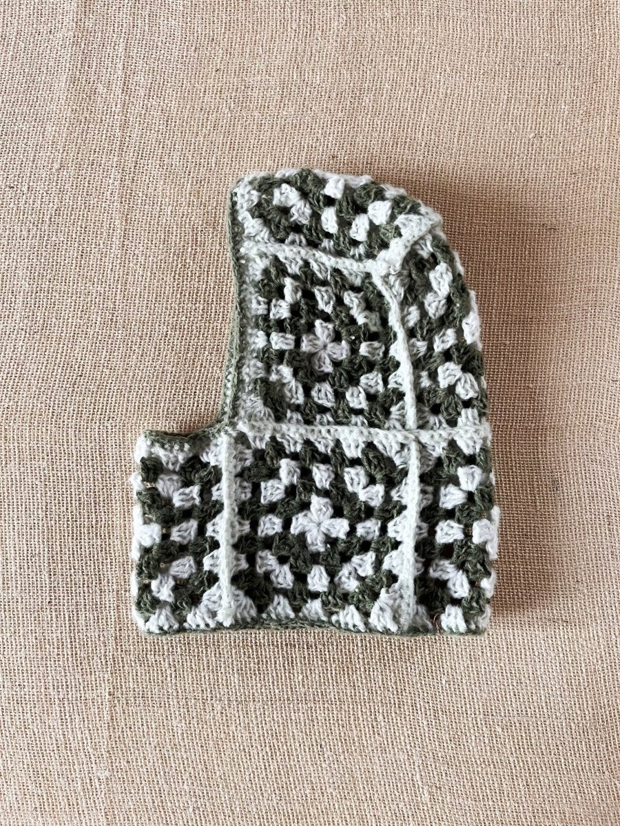 Soft Olive + Light Sage Crocheted Balaclava - Made X Hudson