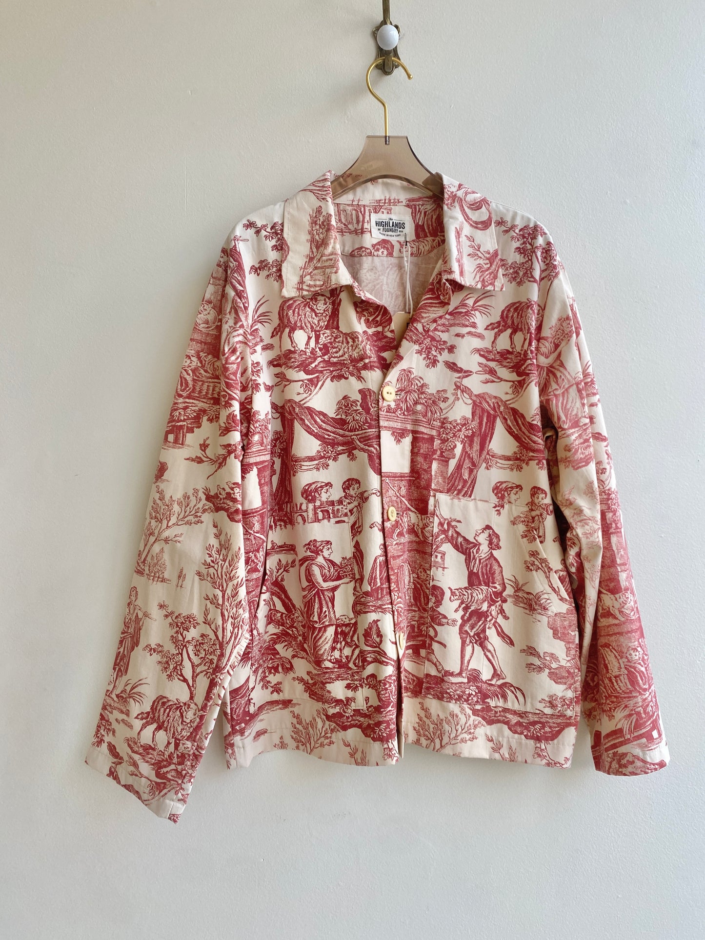 Red Toile Utility Jacket