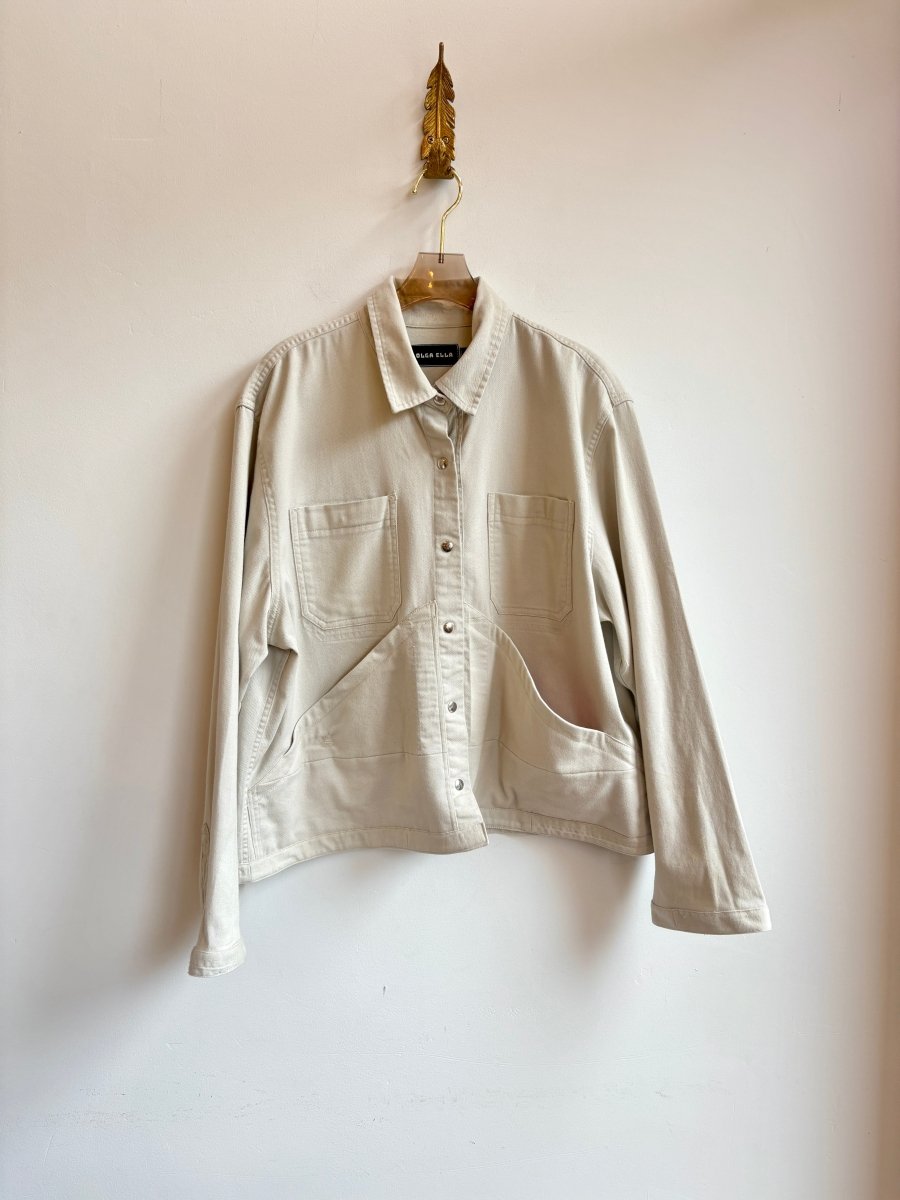 Multi - Pocket Cotton Twill Patchwork Shirtjacket (Reworked) - Made X Hudson