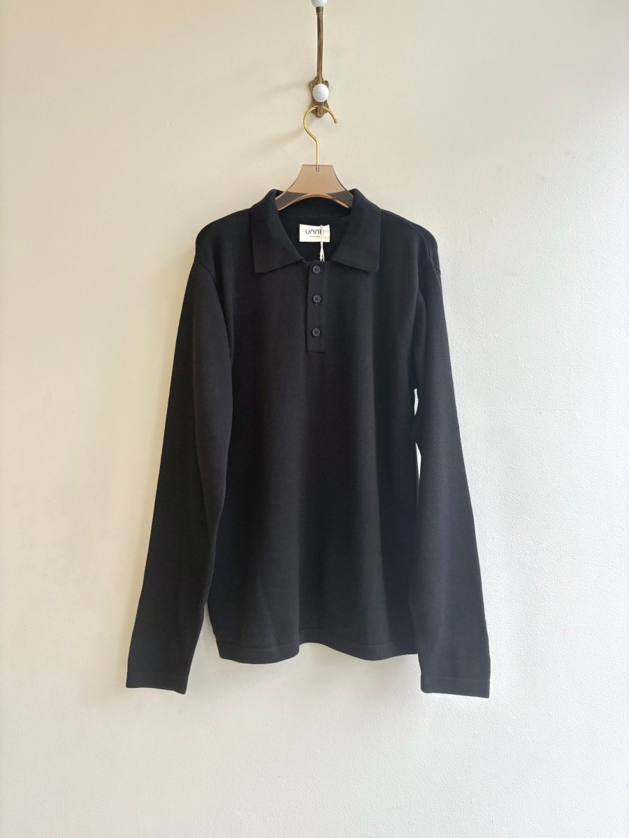 Knitted Collar Long Sleeve Shirt | Men's (Multiple Colors) - Made X Hudson