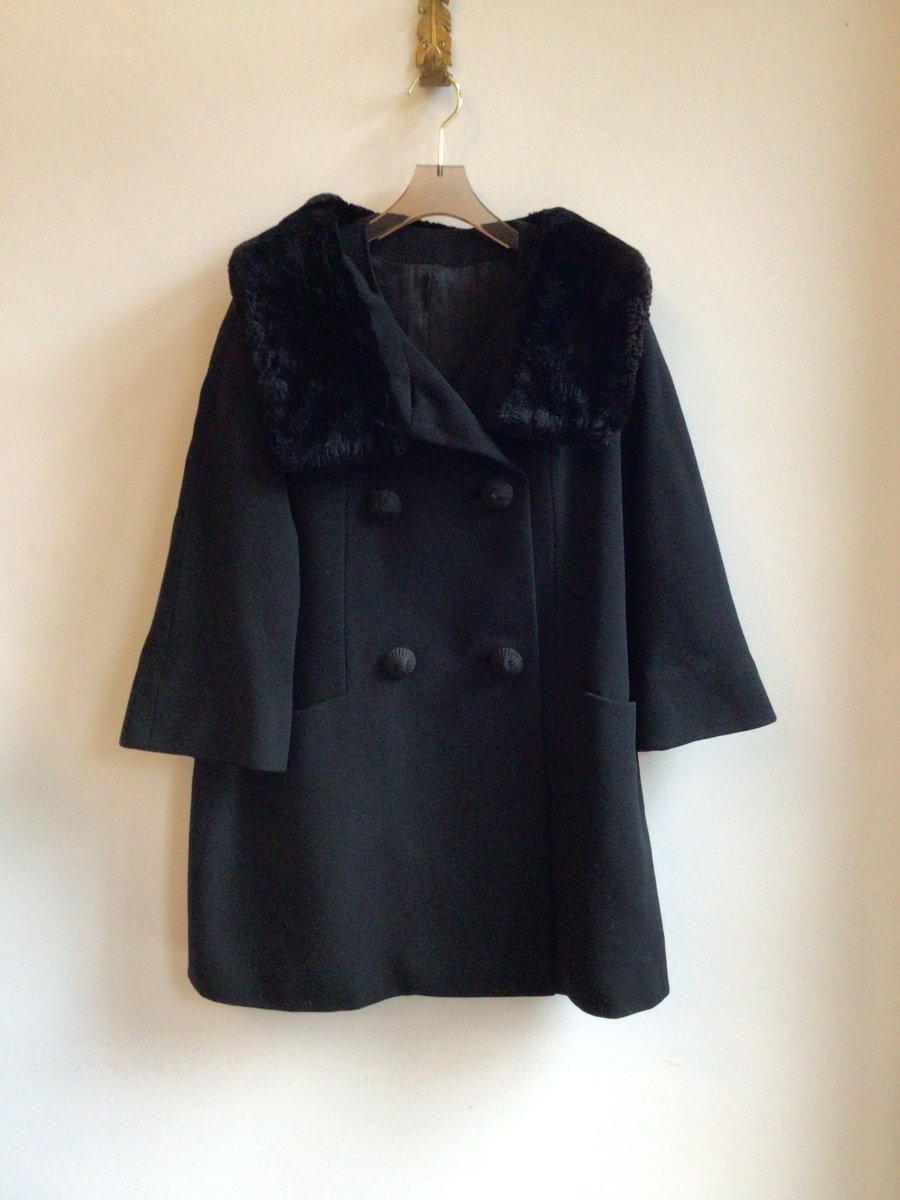 Black Wool Opera Coat (Vintage) - Made X Hudson