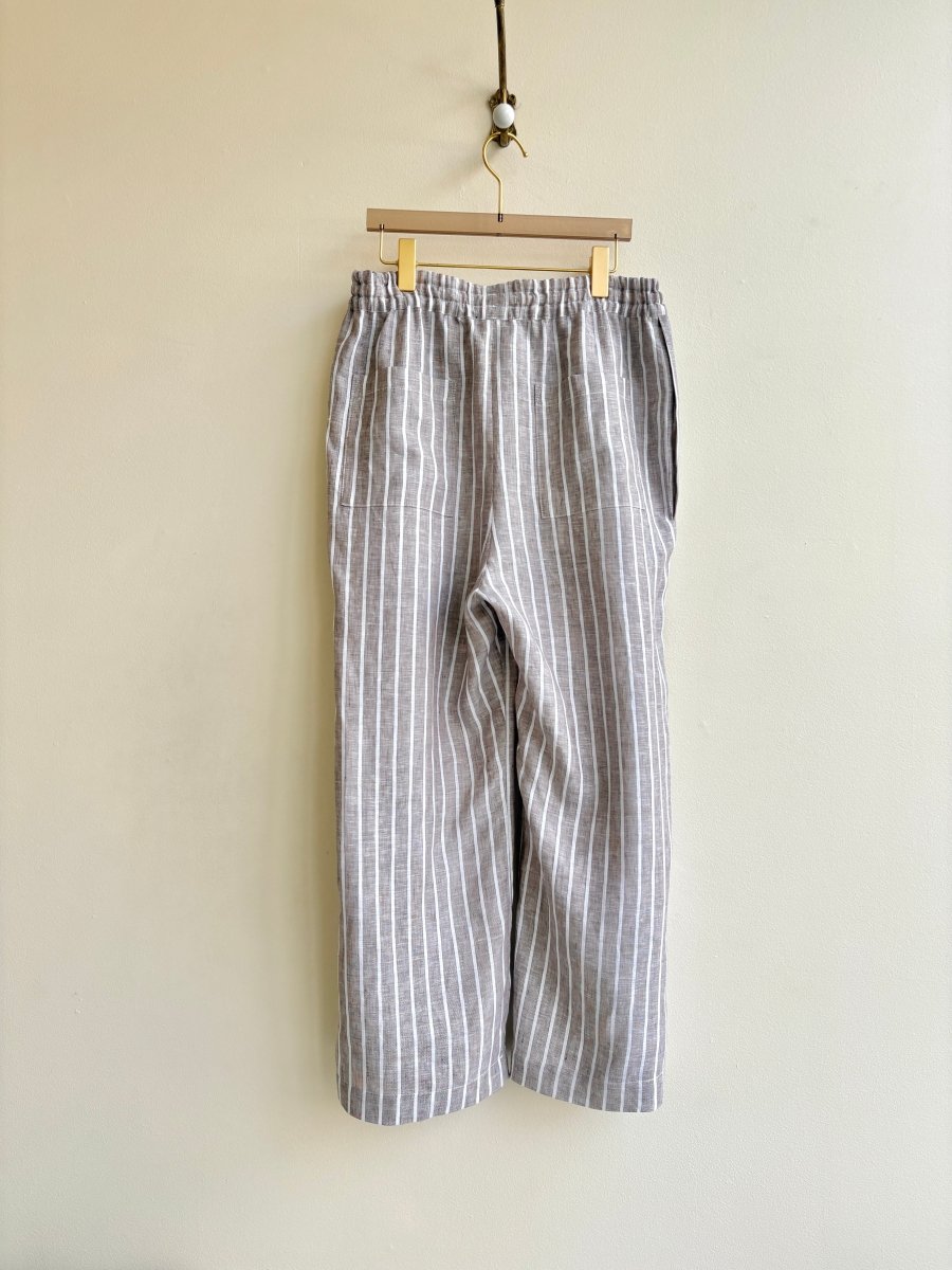 Striped Linen Wide - Leg Pant - Made X Hudson