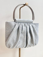 Gathered Crushed Silver Minnie Bag - Made X Hudson