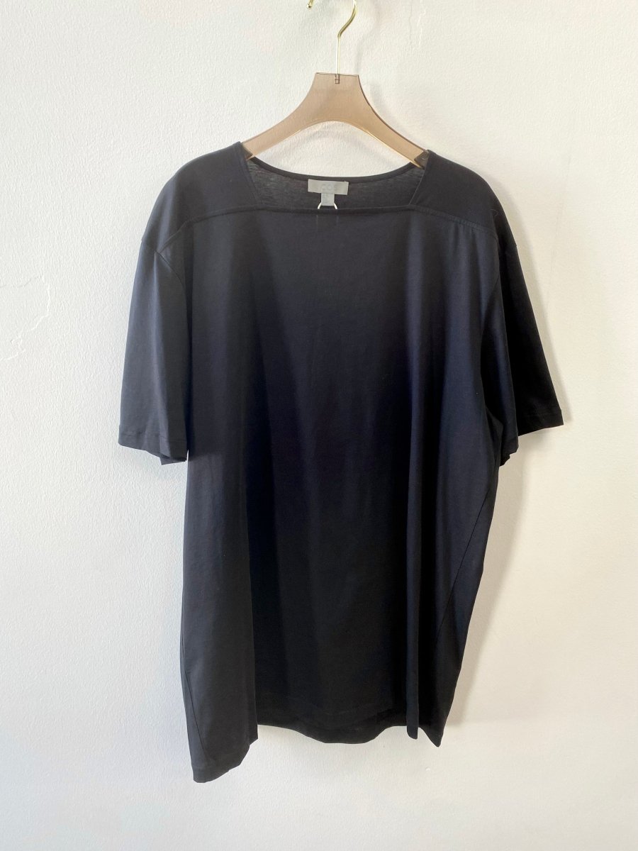 Square Neck Black Shortsleeve Blouse - Made X Hudson
