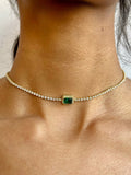 Cubic Zirconia (CZ) Emerald Pendant Necklace - Made X Hudson