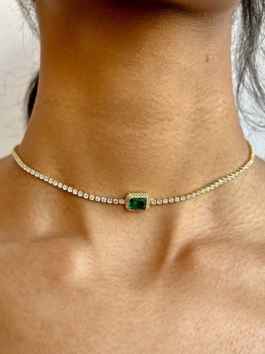 Cubic Zirconia (CZ) Emerald Pendant Necklace - Made X Hudson