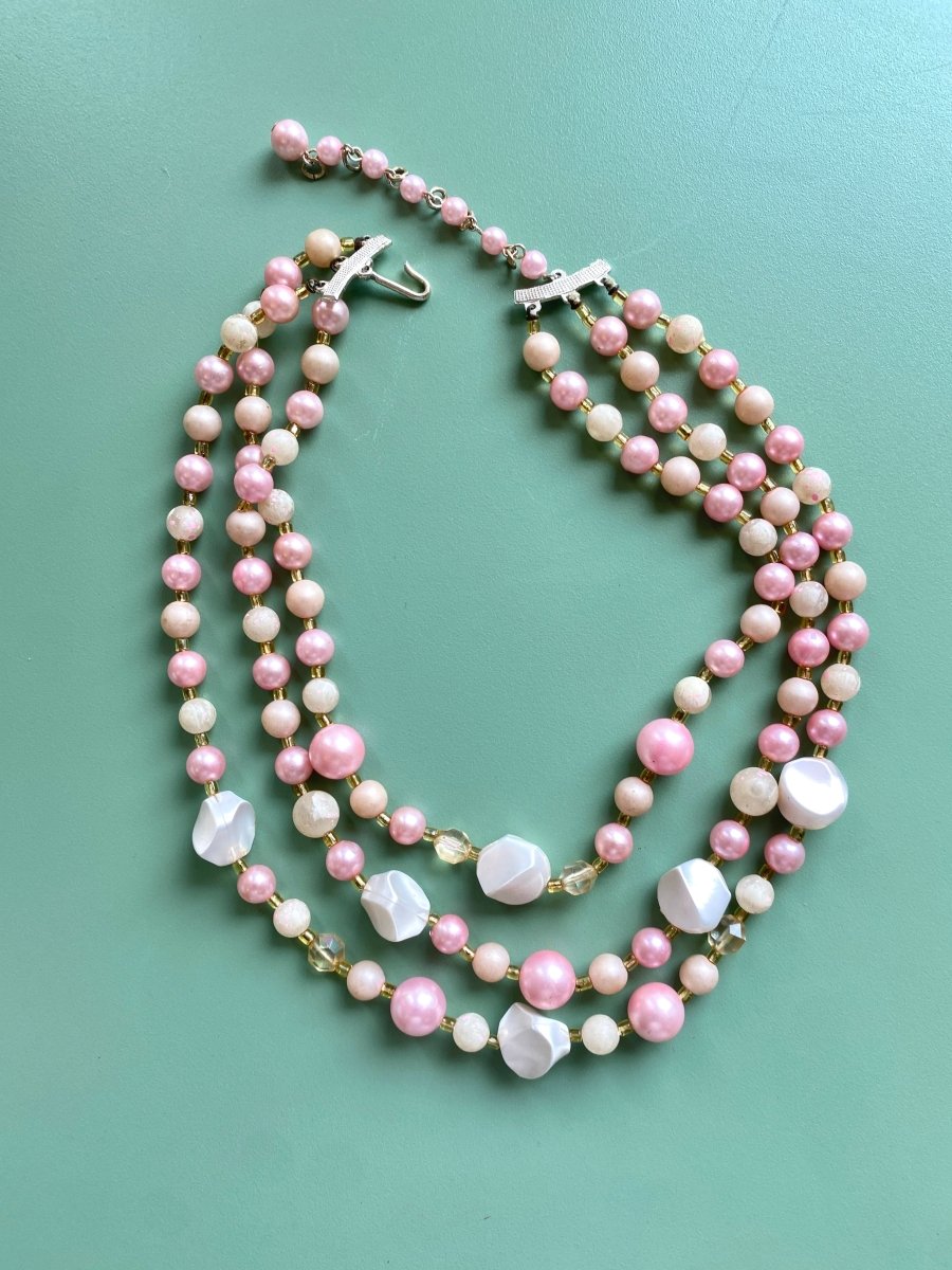 Blush Pearl (3 Strand) Necklace - Made X Hudson