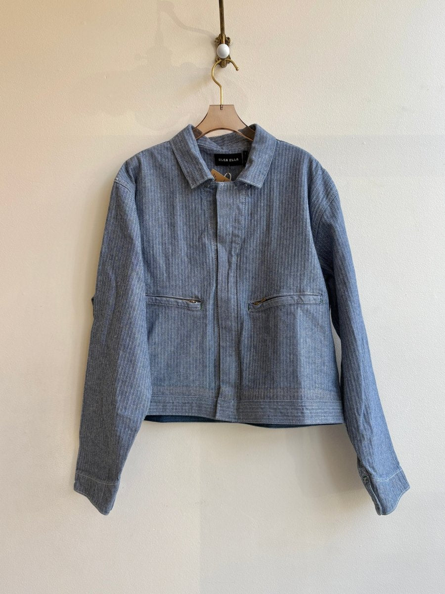 Fisherstripe Herringbone Crop Jacket - Made X Hudson