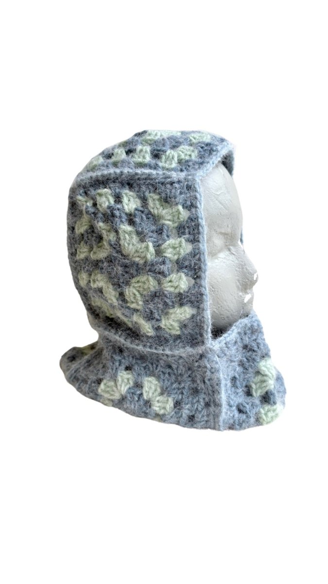 Soft Blue and Seafoam Hand Crochet Balaclava - Made X Hudson