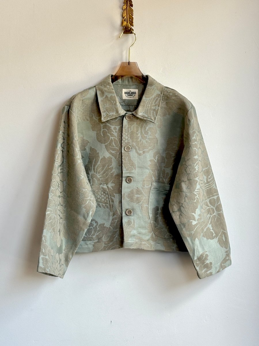 Sage Damask Utility Jacket - Made X Hudson
