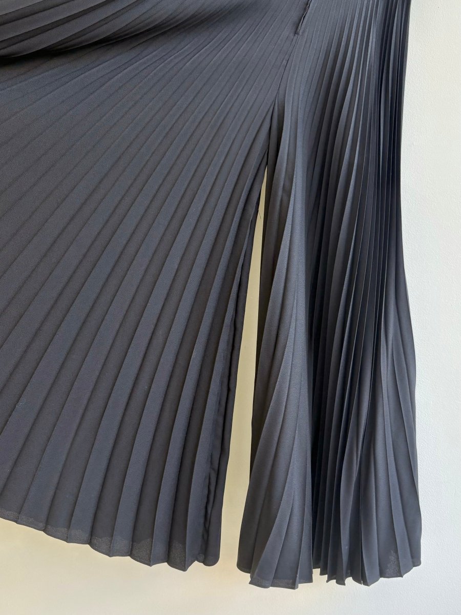 Accordion Pleated Black Pants (Vintage) - Made X Hudson