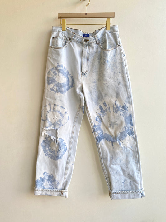 Light Blue Acid Wash Jeans (Reworked)