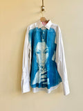 Cher Blue Sun Cyanotype Button - Up Shirt (Reworked) - Made X Hudson