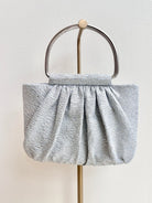 Gathered Crushed Silver Minnie Bag - Made X Hudson