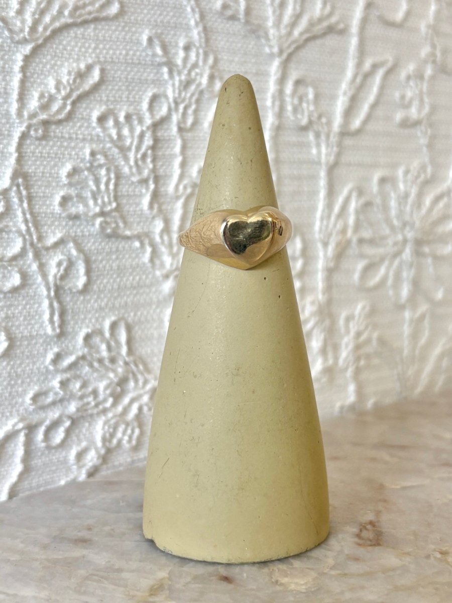 Brass Heart Signet Ring (Vintage Mold) - Made X Hudson