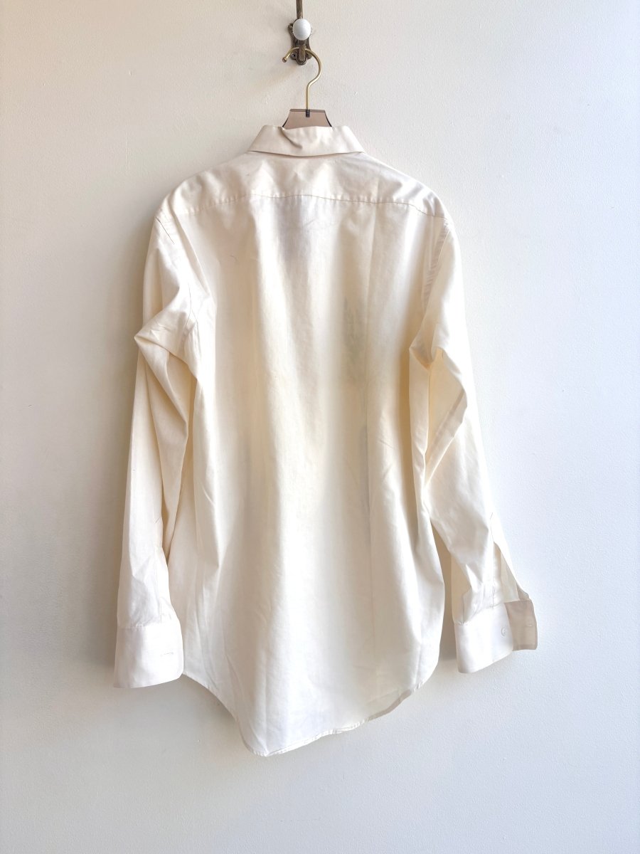 “Jennifer” Eggshell White Carrot Print Shirt (Reworked) - Made X Hudson