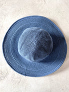 Crochet Cotton Gardening Hat in Denim - Made X Hudson
