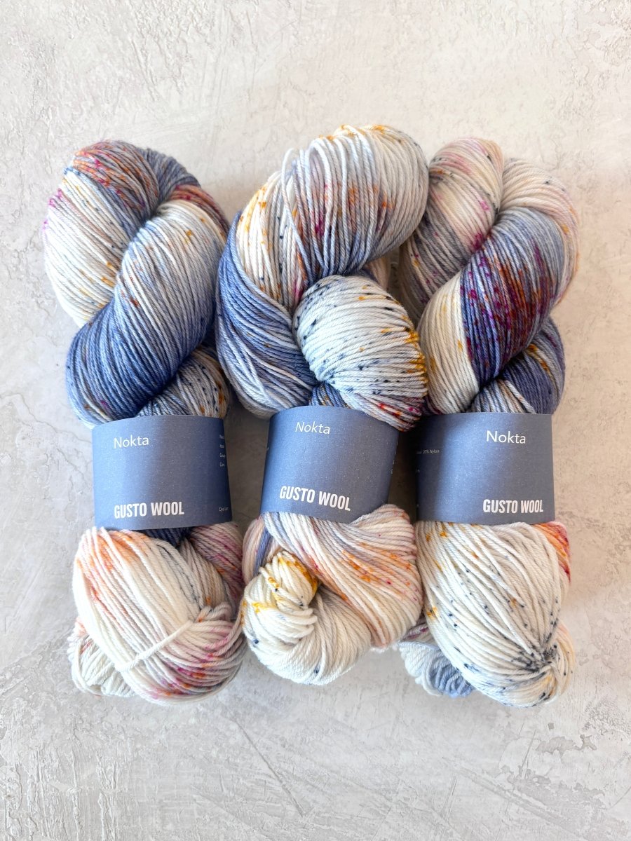 Gusto Wool | Nokta | Wool & Nylon | Variegated | Fingering Weight (Multiple Colors) - Made X Hudson