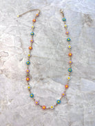 18K Gold Filled Flower Enamel Necklace - Made X Hudson