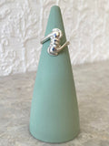 Sterling Silver Knot Croissant Ring (Vintage Mold) - Made X Hudson