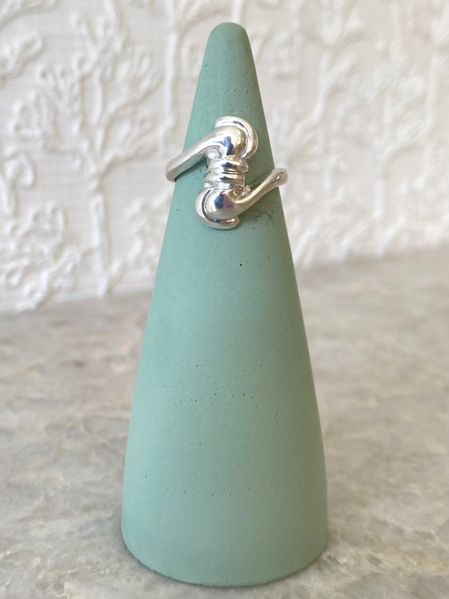 Sterling Silver Knot Croissant Ring (Vintage Mold) - Made X Hudson
