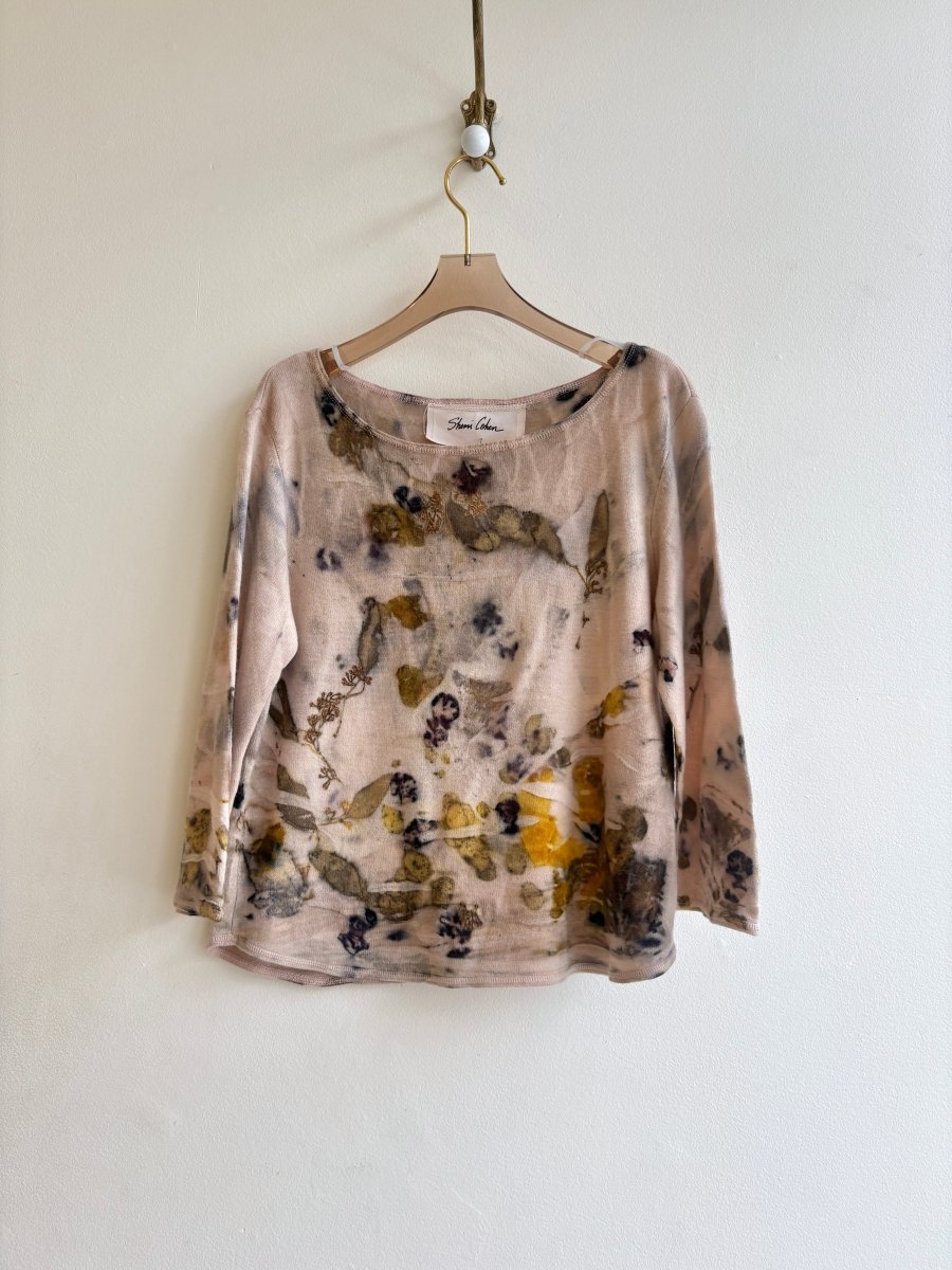 Pale Pink Cashmere Eco Printed Sweater (Reworked) - Made X Hudson