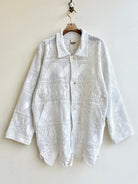 Crochet Utility Jacket in White - Made X Hudson