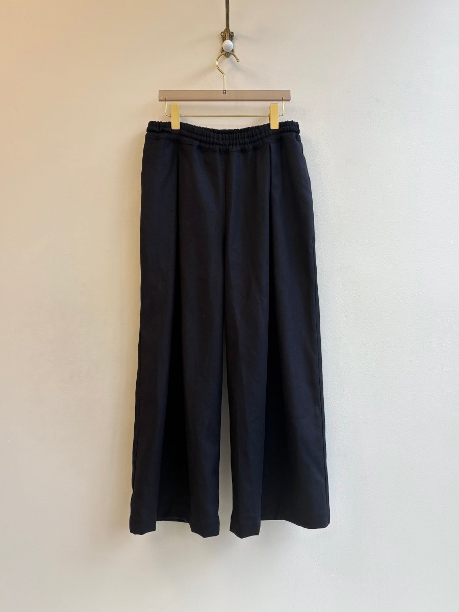 Black Hemp - Cotton Canvas Wide - Leg Pant - Made X Hudson