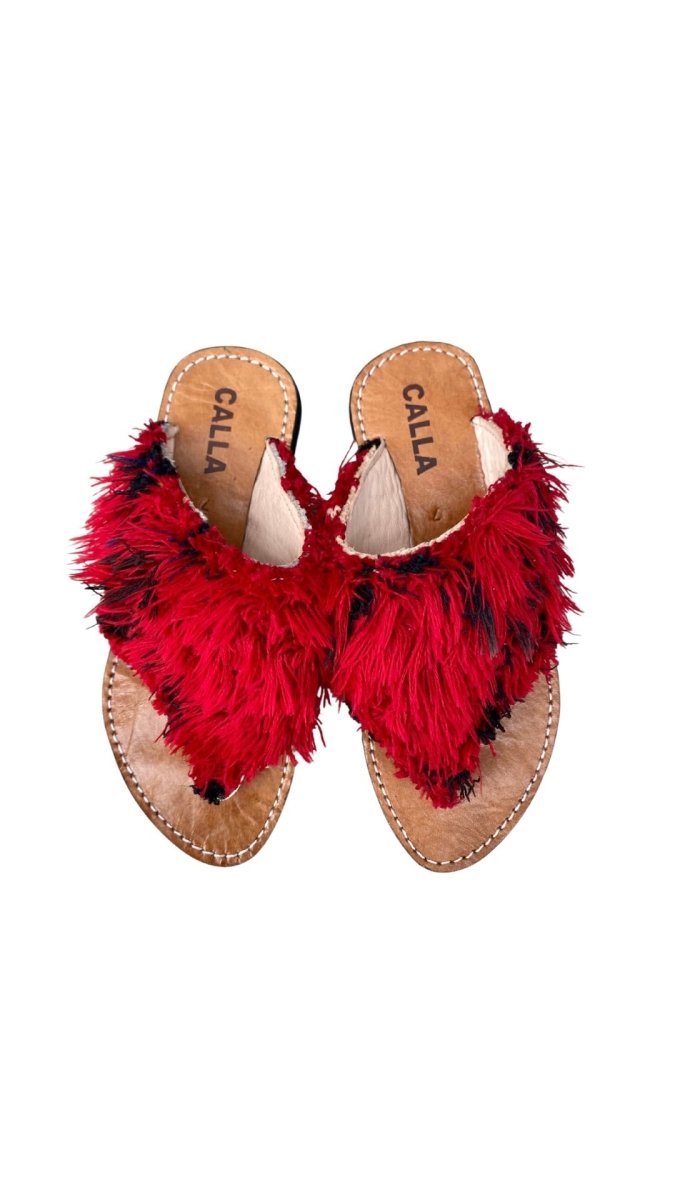 Lili Sandals In Colors Red & Black (Size 37) - Made X Hudson