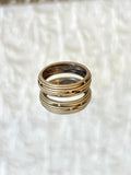 Brushwood Grass Gold Plated Ring w/ CZ Stones - Made X Hudson