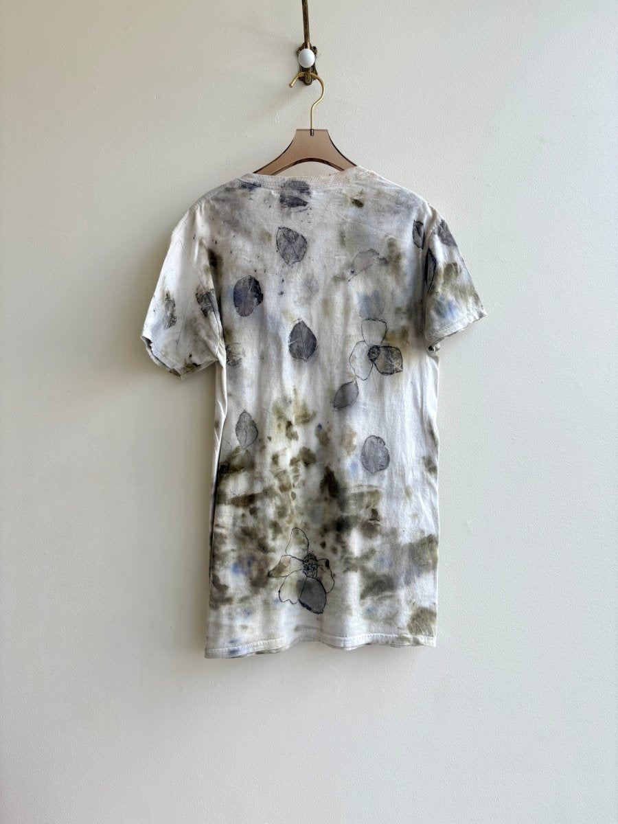 Eco Printed & Hand Drawn Cotton Tee Shirt (Reworked) - Made X Hudson