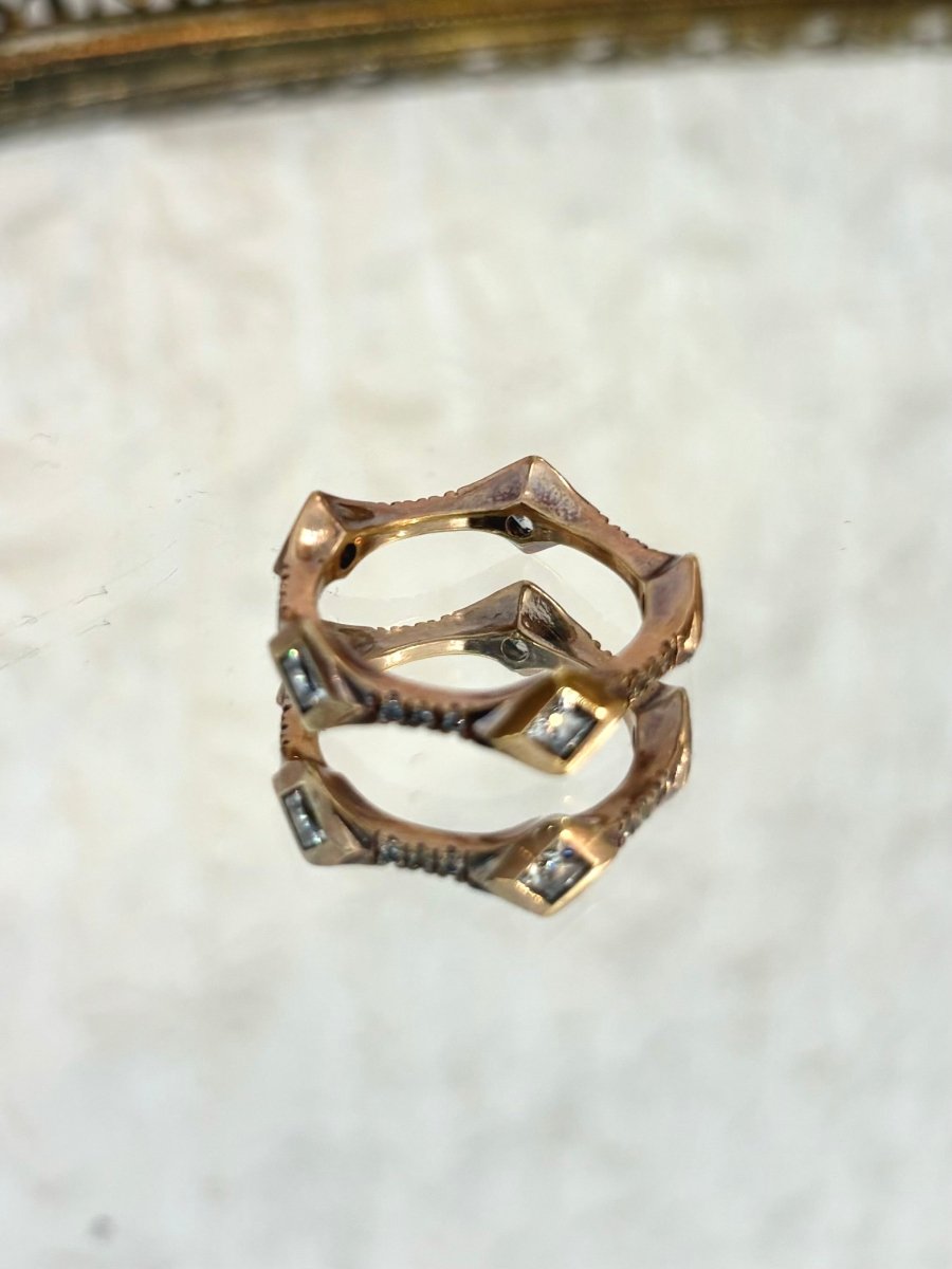 Thor Plated Ring w/ CZ Stones (Set of 3) - Made X Hudson