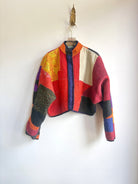 Reversible Kaira Quilted Cropped Jacket in Colors Lavender, Beige, Orange, Teal & Purple, Red, Orange, Black - Made X Hudson