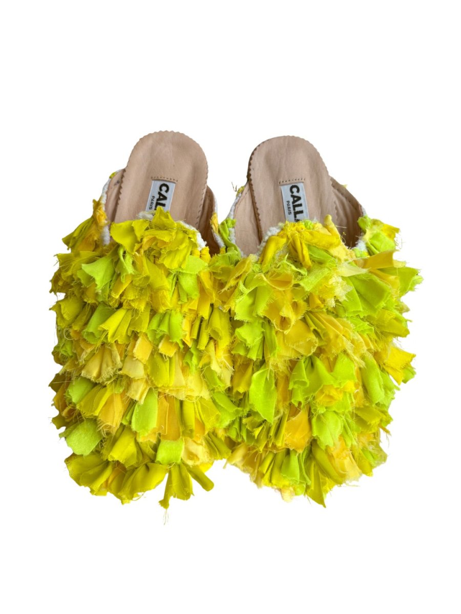 Niki Babouche Mono Flats “Zoomie” In Colors Neon Yellow (Multiple Sizes) - Made X Hudson