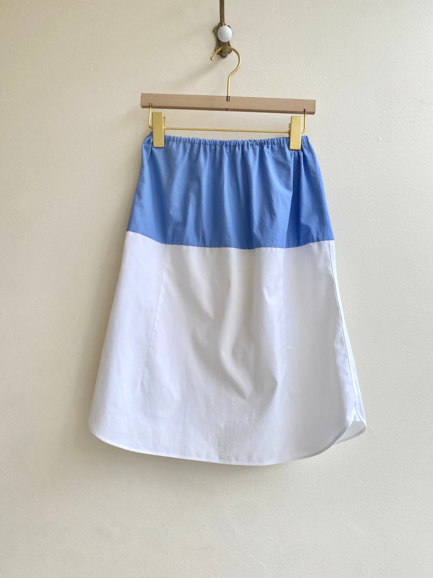 Blue & White Des Two-Tier Skirt (Reworked)