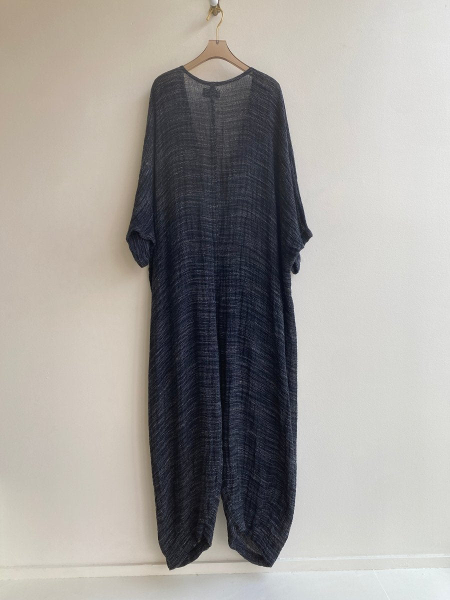 Enkyu Black & Grey Woven Jumpsuit - Made X Hudson