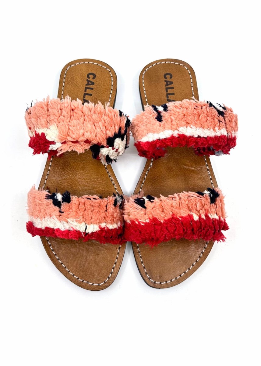 Hali Sandals “Tadleeh” In Colors Salmon, Red, White, Black (Size 39) - Made X Hudson
