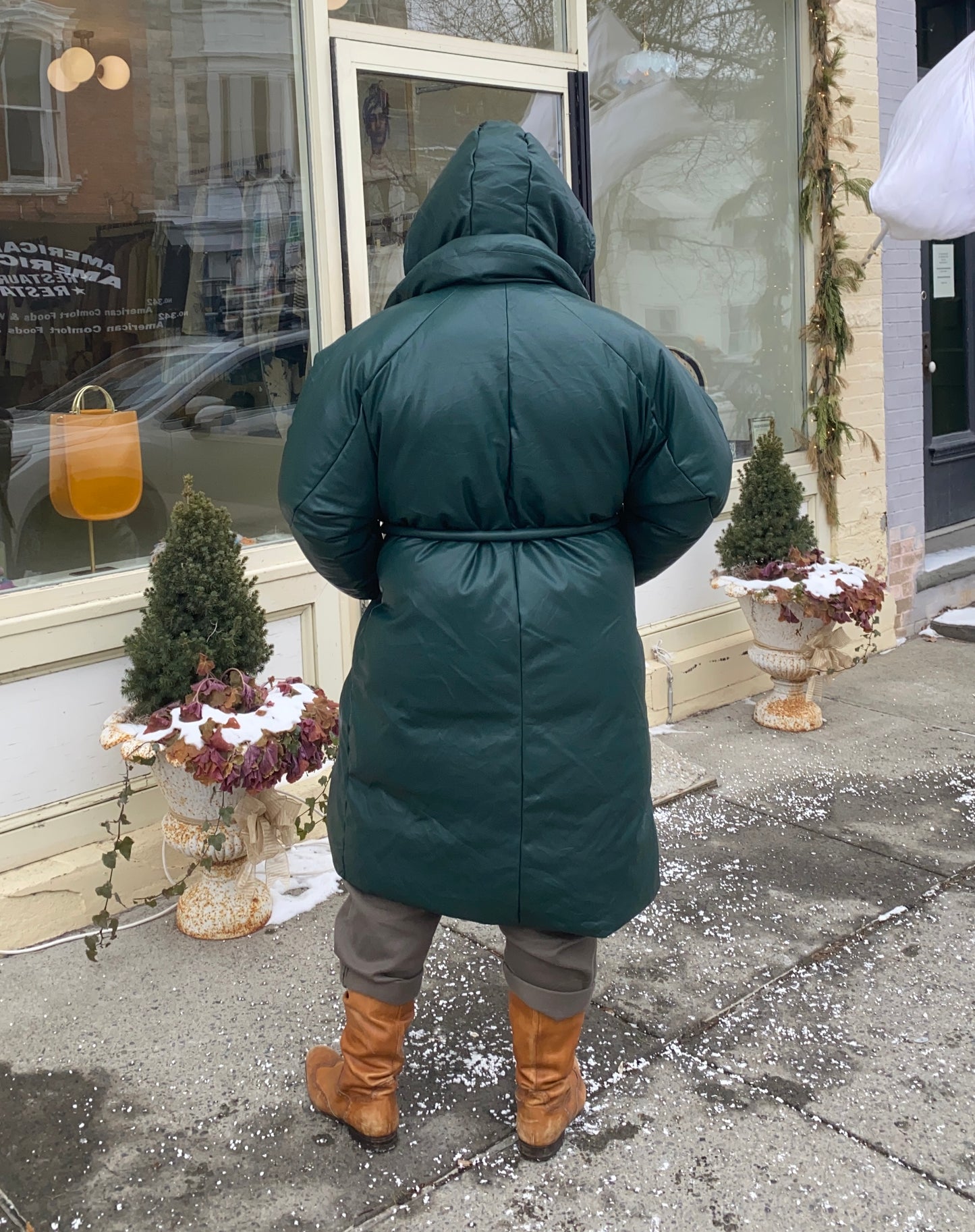 Oversized Forest Green Puffer Jacket