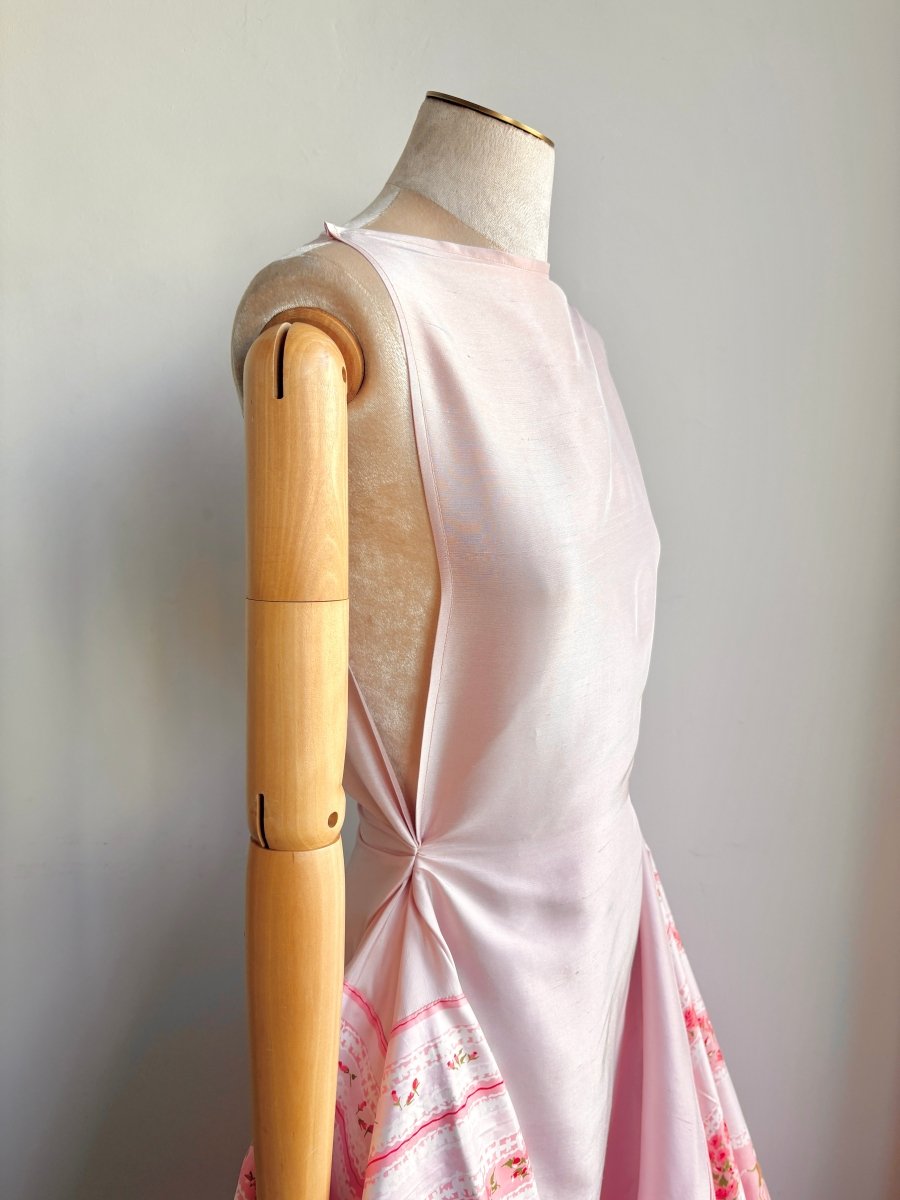 Zero - Waste Dress in Printed Dancing Couple & Ballet Slipper Pink - Made X Hudson
