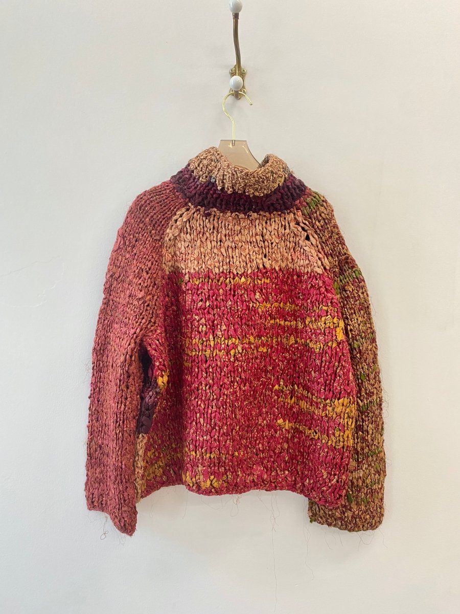 Vishnu Roll - Neck Sweater in Colors Burgundy, Plum, Beige, Red, Green & Rust - Made X Hudson