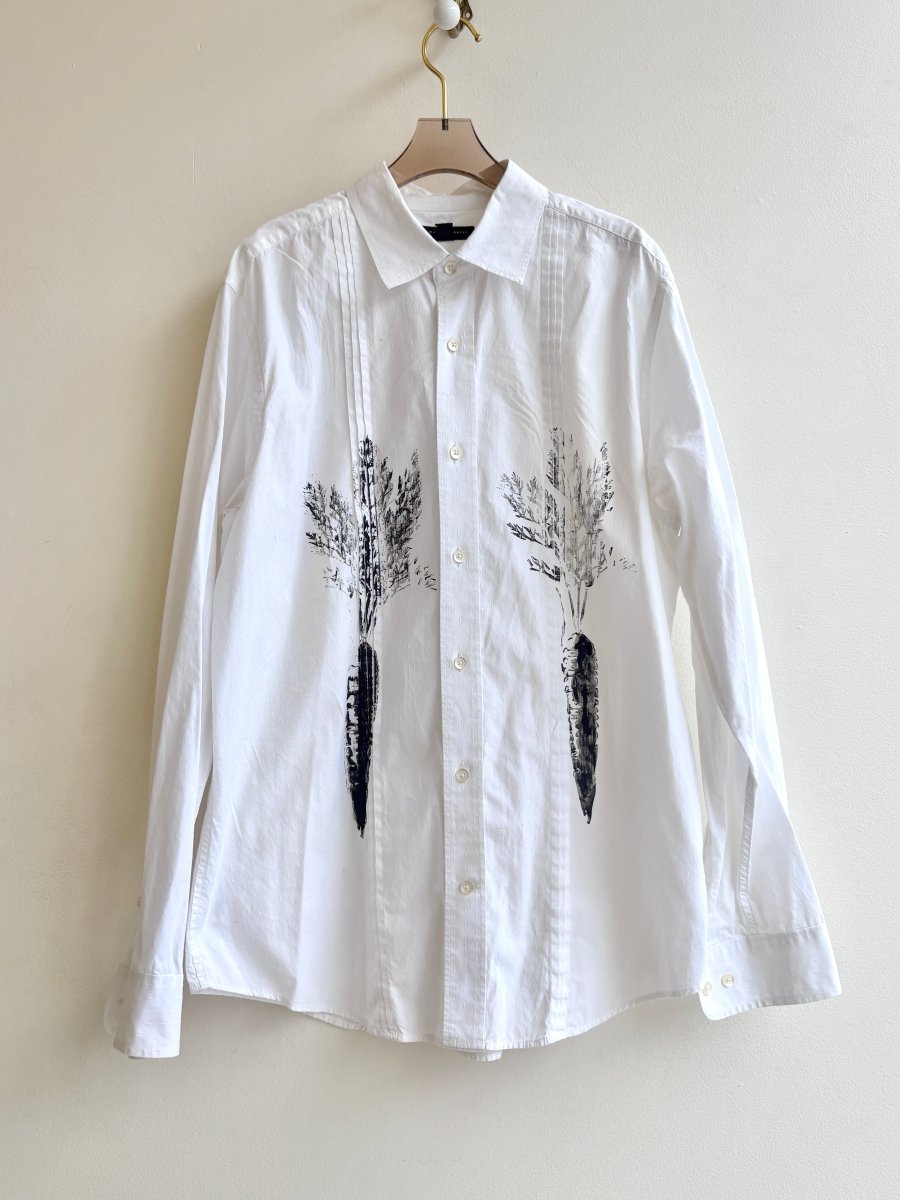 “Charo” Carrot Print Shirt (Reworked) - Made X Hudson