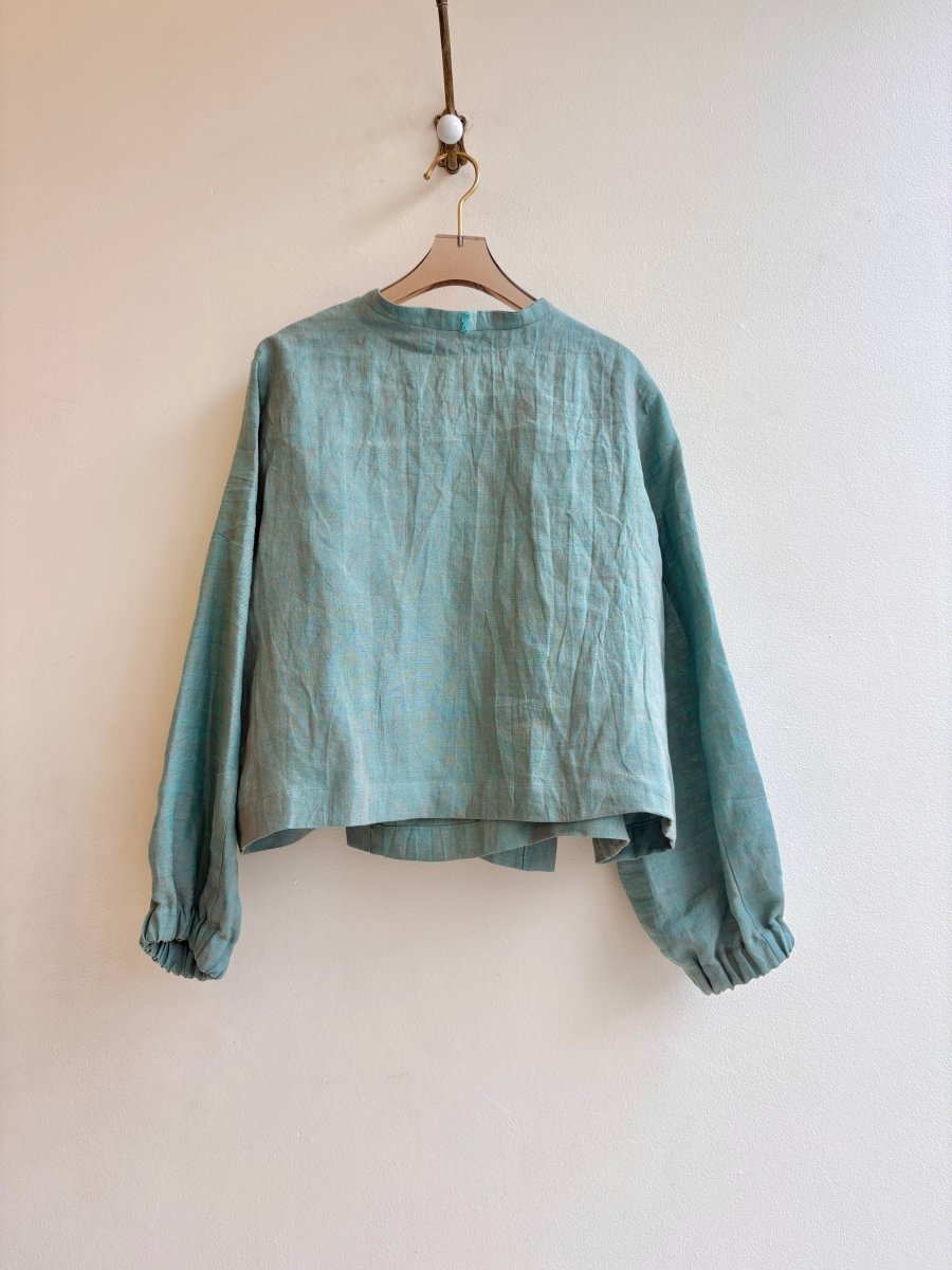 Teal Zero - Waste Tie - Front Blouse - Made X Hudson