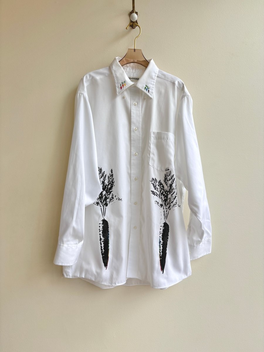 Rainbow Pride Embroidered Outline Carrot Shirt (Reworked) - Made X Hudson