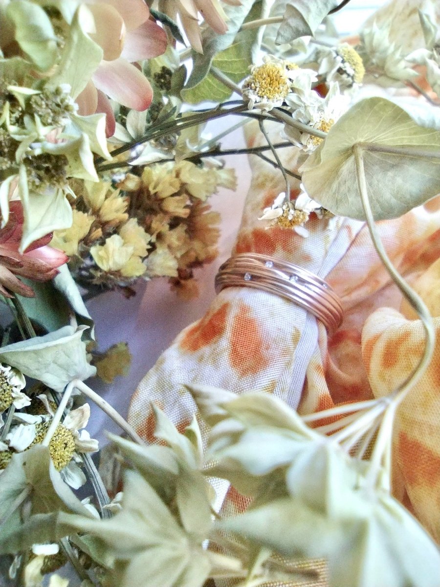 Brushwood 14K Gold Ring w/ .06CT Diamonds - Made X Hudson