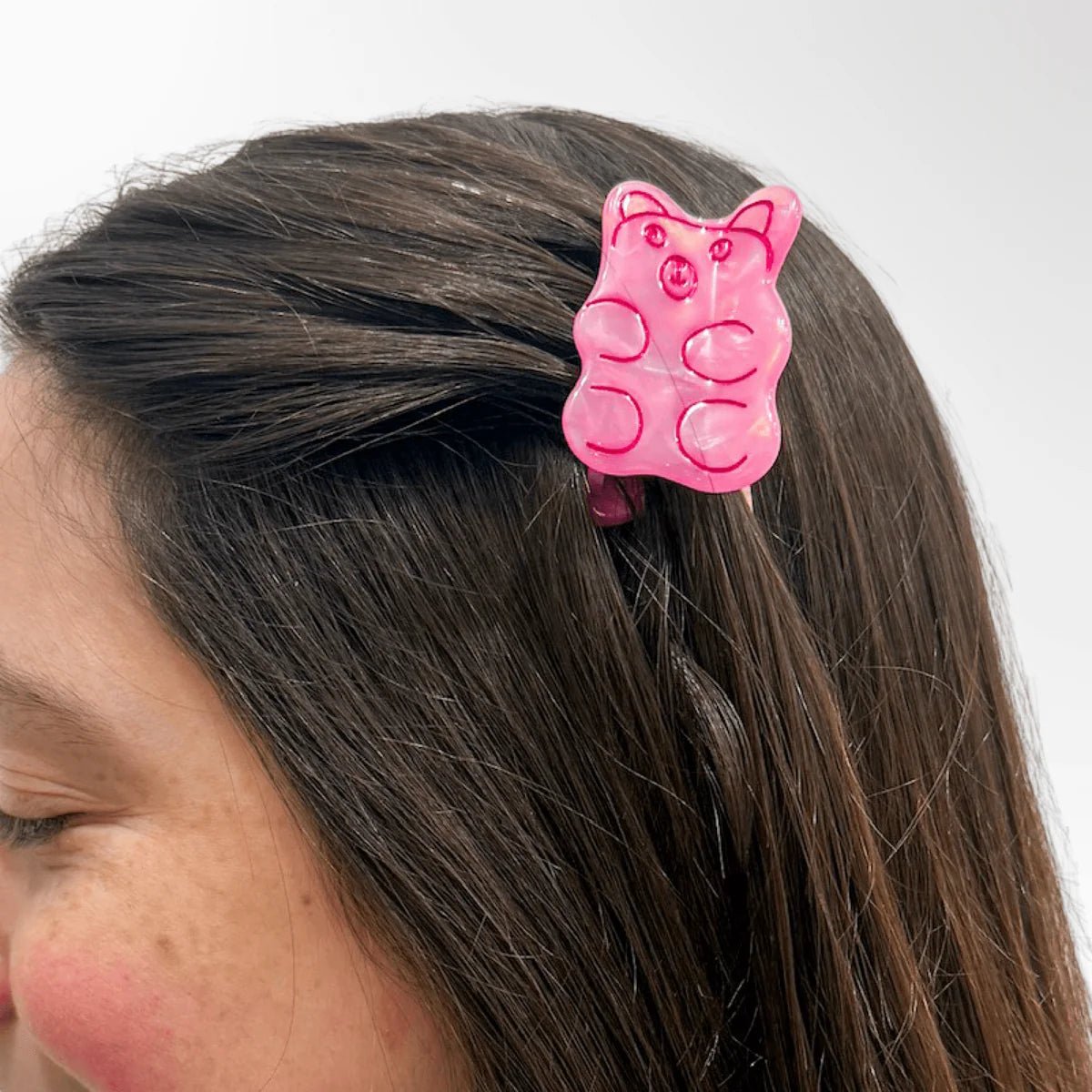 Mini Pink Gummy Bear Hair Claw Clip - Made X Hudson