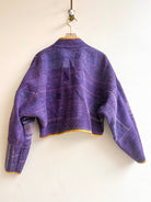 Reversible Kaira Quilted Cropped Jacket in Colors Aqua Teal, Cherry Blossom, Lavender, Ocher Yellow & Royal Purple, Baby Pink, Cream - Made X Hudson